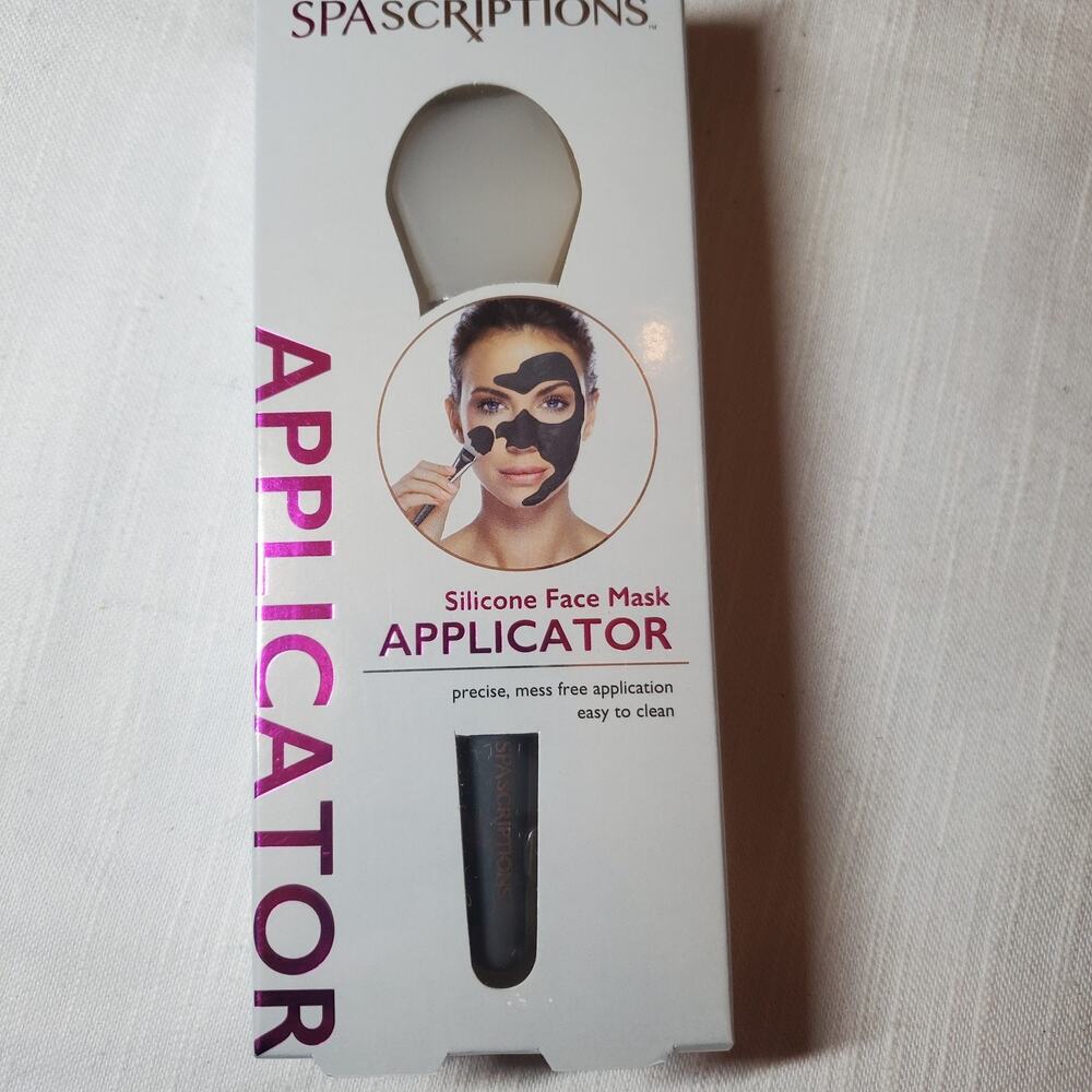 Spascriptions Silicone Face Mask Applicator Brush Skincare Beauty Tool 5.5" NEW